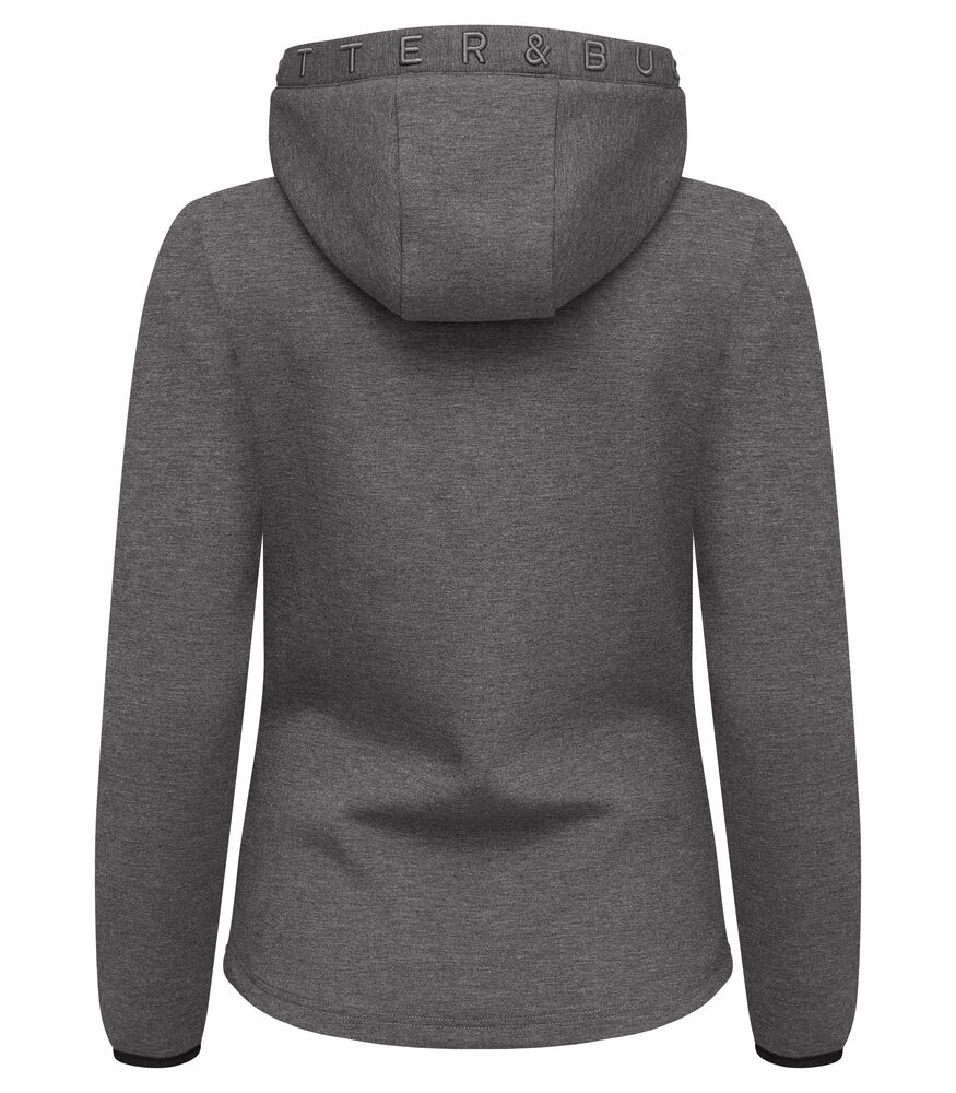 Cutter & Buck - Pemberton Hood FZ Dames Antraciet Mélange XL