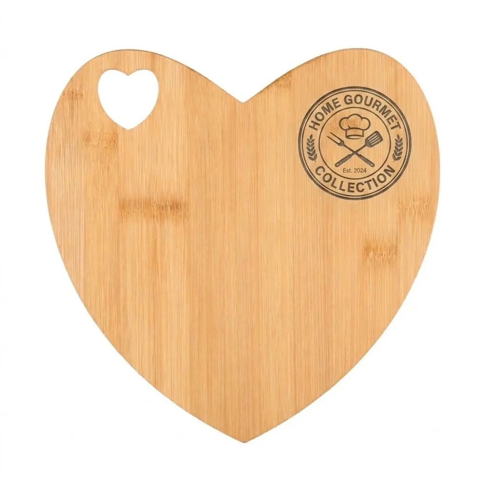 ALPINA Heart Shaped Cutting Board 27x26cm- Bruin