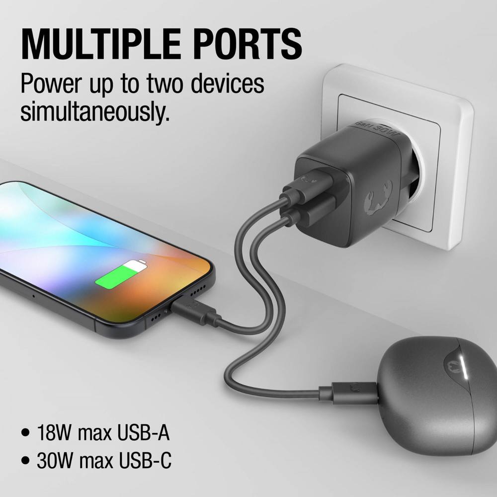 Fresh 'n Rebel 30W Snellader GaN USB-C &amp; USB-A