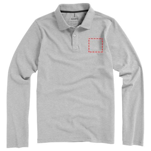 Calgary 180 g/m² herenpolo met lange mouwen