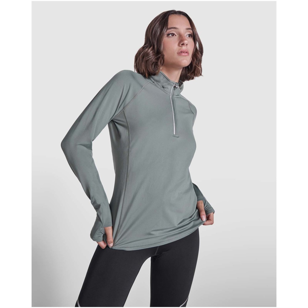 Estambul 200 g/m² damessweater met lange mouwen en halve rits