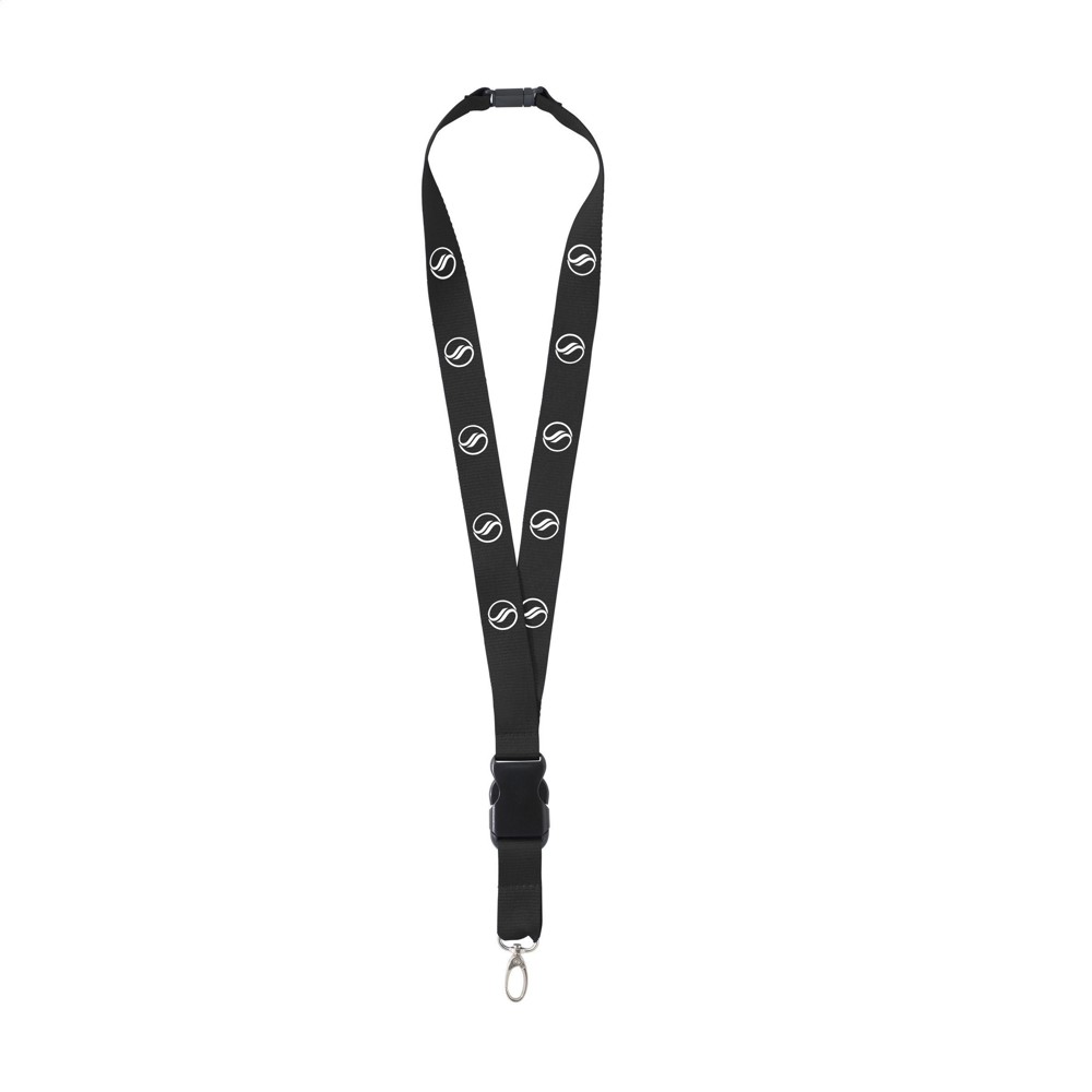 KeyCordSafety 2,4 cm lanyard - zwart (± PMS Black)