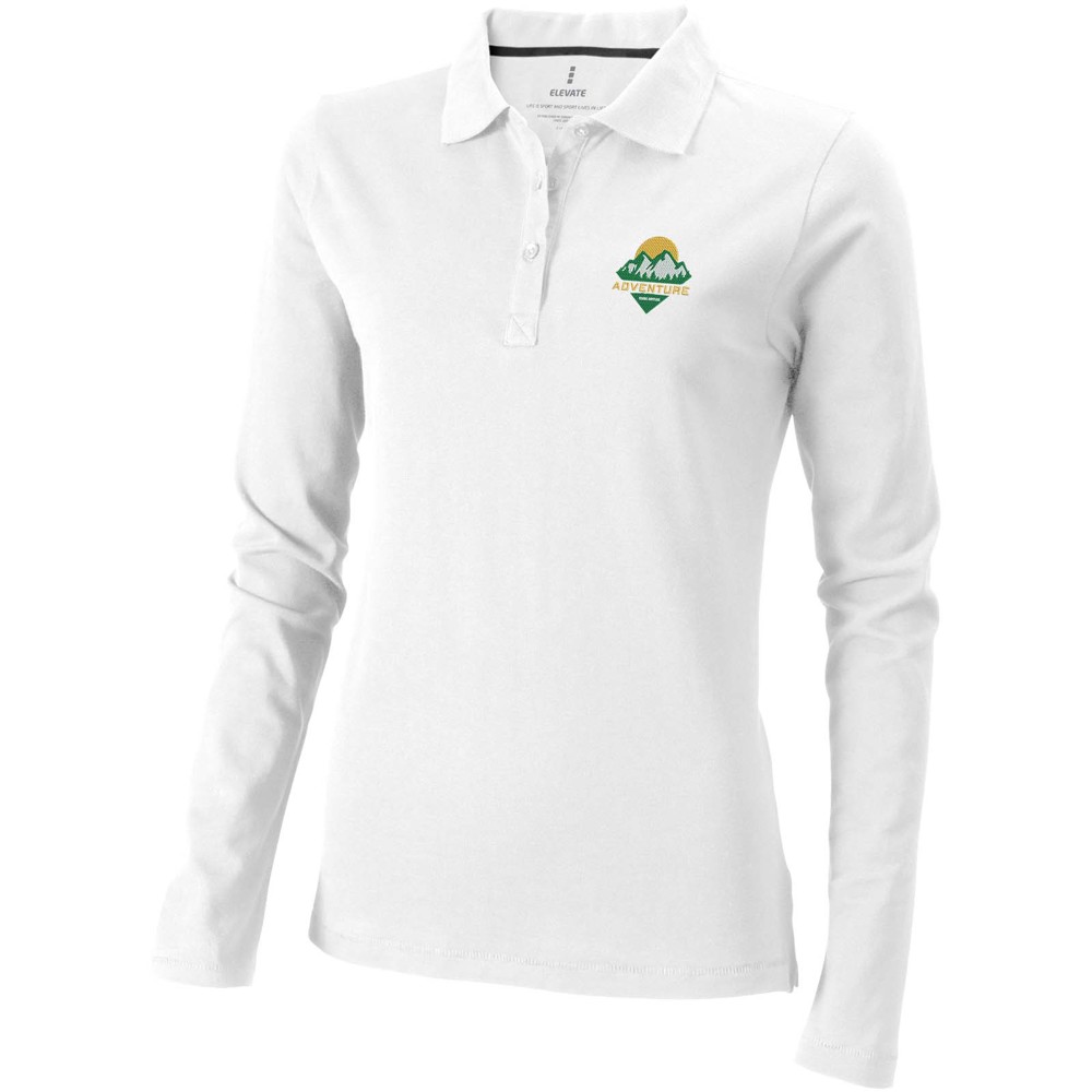 Calgary 180 g/m² damespolo met lange mouwen