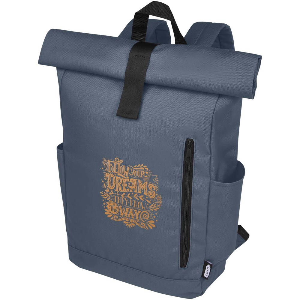 Byron 15,6" rugzak van GRS RPET met opgerolde bovenkant 18 L