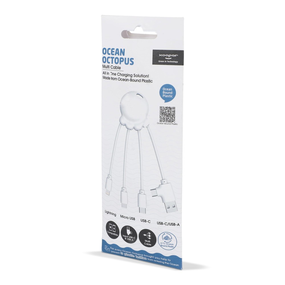 4009| Xoopar Eco Octopus Oplaadkabel Ocean Bound Plastic