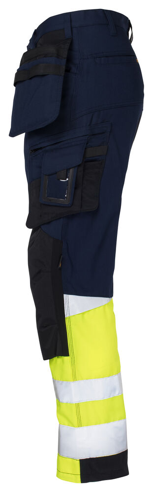Jobman - 2134 Hi-Vis Stretch Trousers Core HP Navy/Geel 96