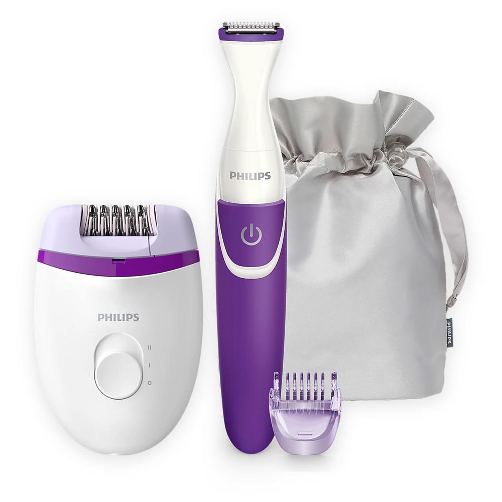 BRP505|Philips Satinelle compacte epilator en snoerloze bikinilijntrimmer