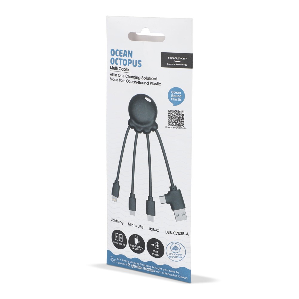 4009| Xoopar Eco Octopus Oplaadkabel Ocean Bound Plastic