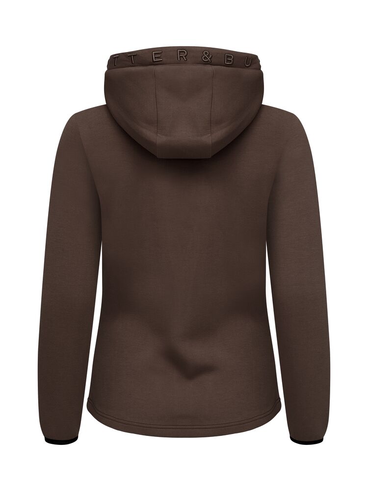 Cutter & Buck - Pemberton Hood FZ Dames Donker Mokka M