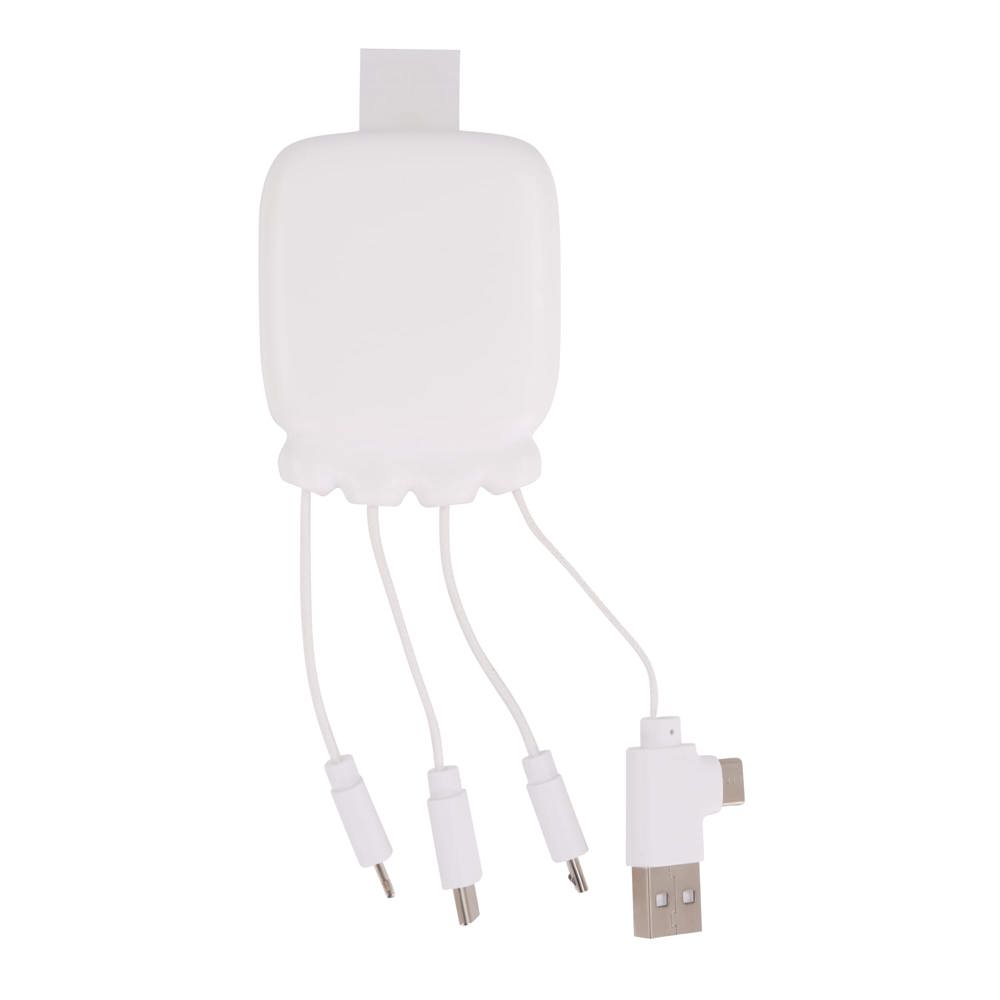 3192 | Xoopar Octopus Gamma 2 Powerbank met Bio Oplaadkabel 3000mAh - Wit