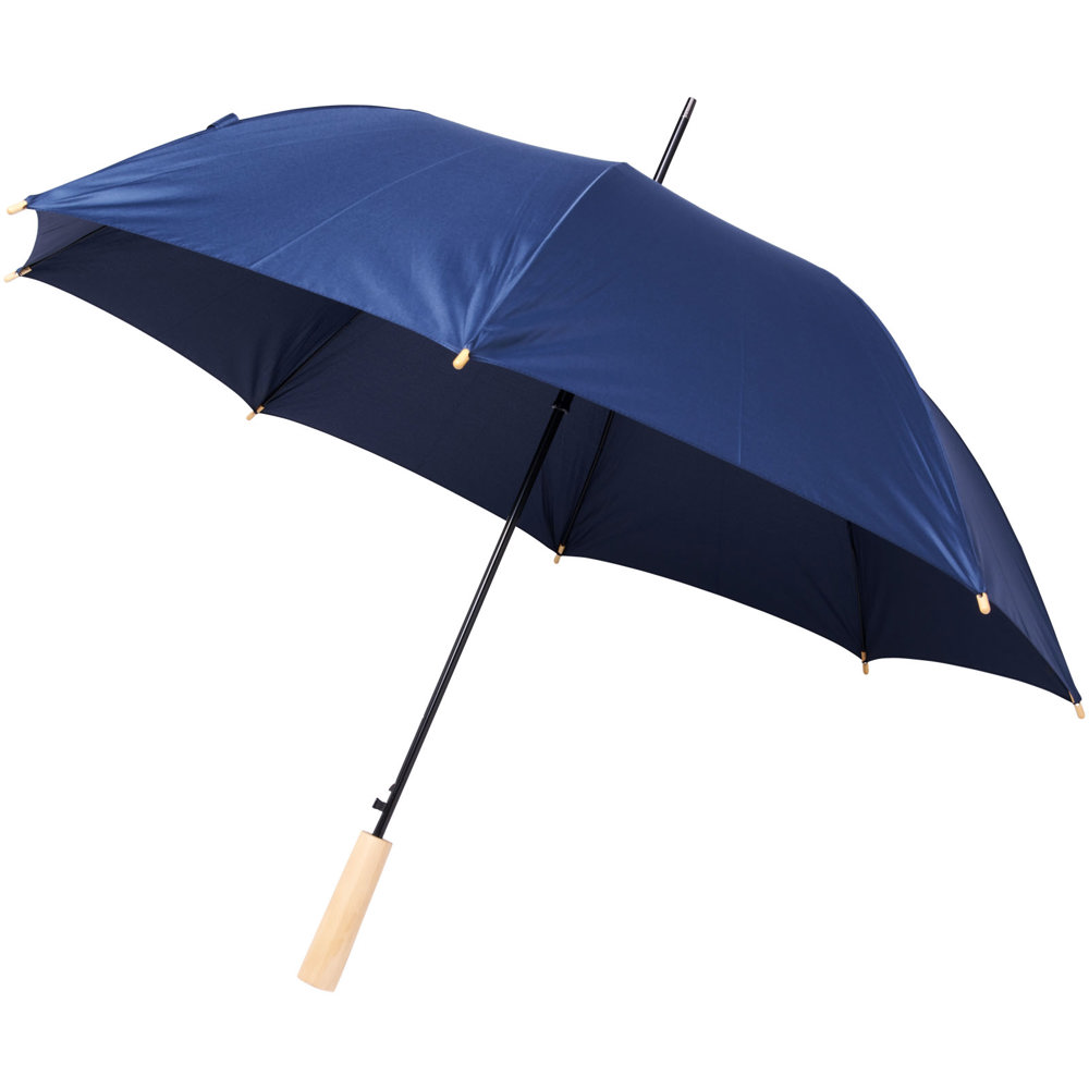 Alina 23" automatisch openende gerecyclede PET paraplu - Marineblauw