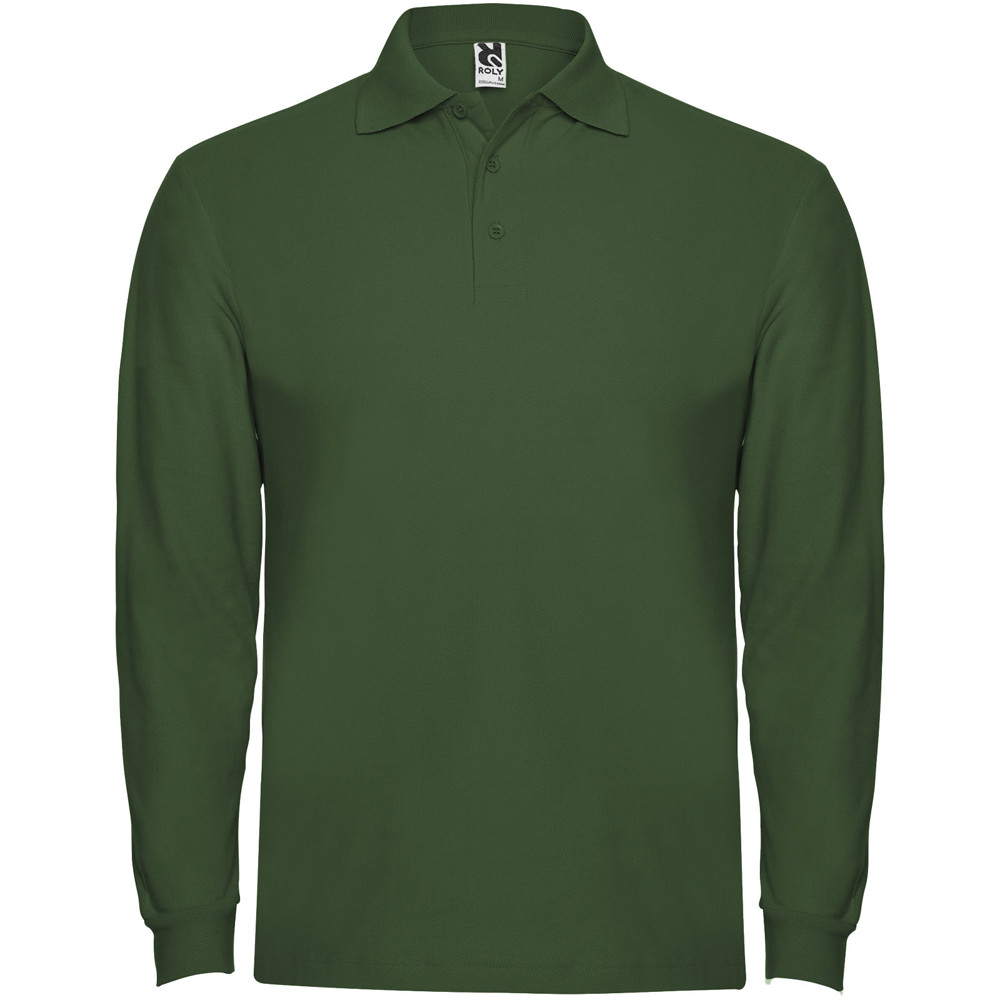 Estrella 220 g/m² herenpolo met lange mouwen - Flessengroen