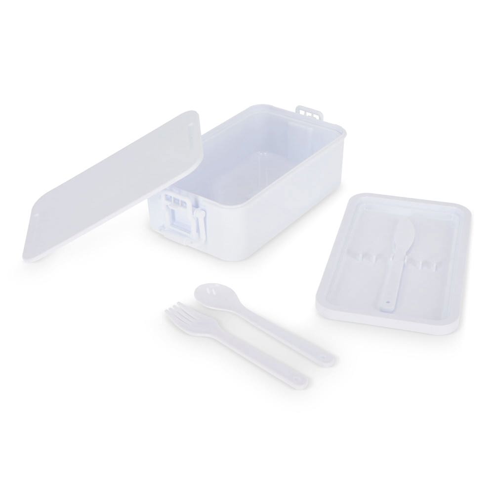 Dubbellaagse Lunchbox met Bestek