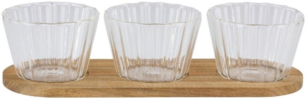 ALPINA Snack Serving Tray 31x10.5x6cm- Bruin