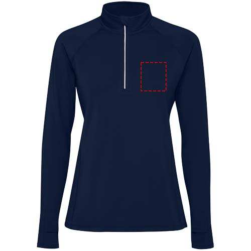 Estambul 200 g/m² damessweater met lange mouwen en halve rits