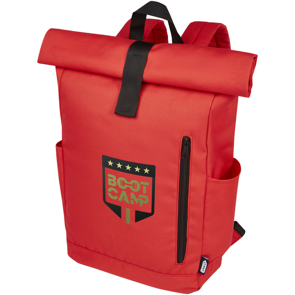 Byron 15,6" rugzak van GRS RPET met opgerolde bovenkant 18 L
