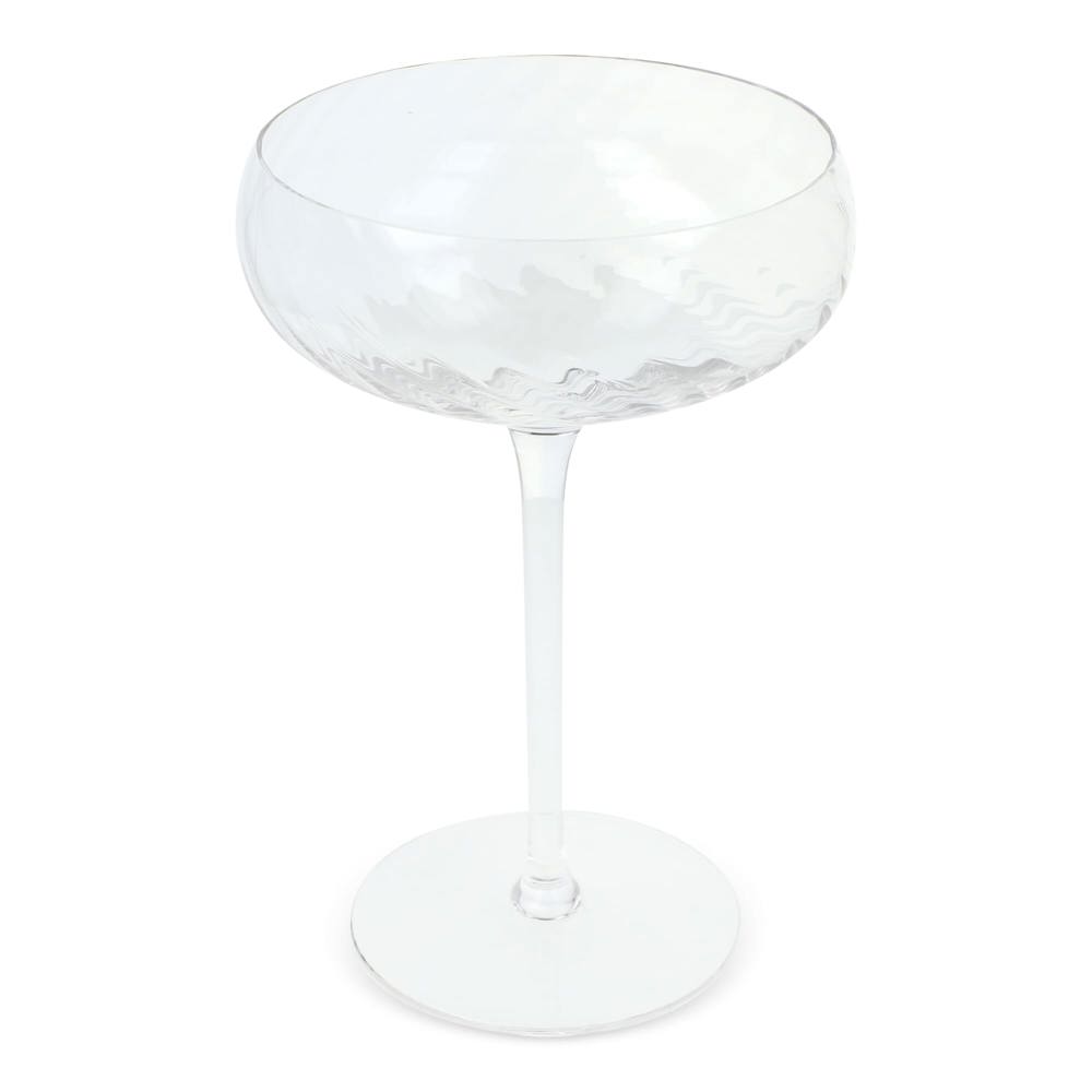Byon Opacity set van 2 champagneglazen met stijlvol glas patroon 300ml