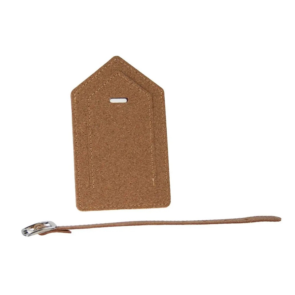 Eco Luggage Tag Cork- Bruin