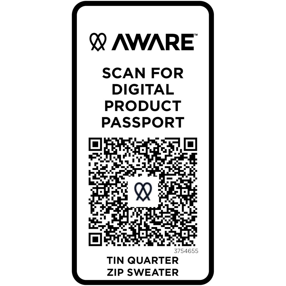 Tin 280 g/m² uniseks Aware™ gerecyclede trui met kwartrits
