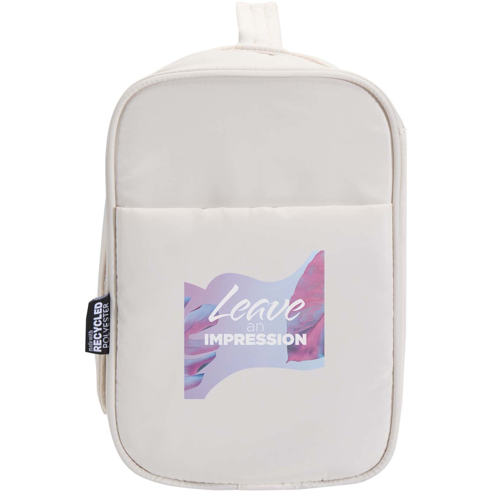 Puffer GRS gerecycleerde ophangbare canvas toilettas 8L