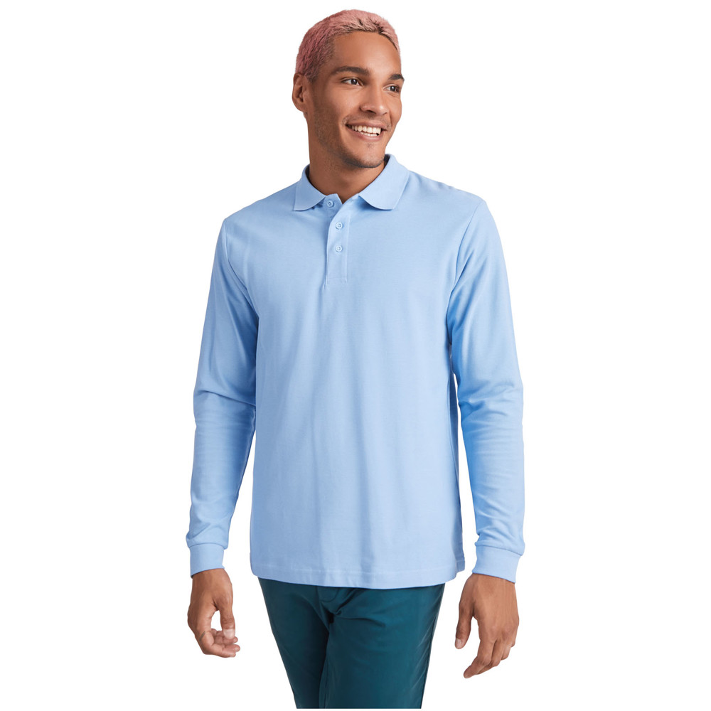 Estrella 220 g/m² herenpolo met lange mouwen