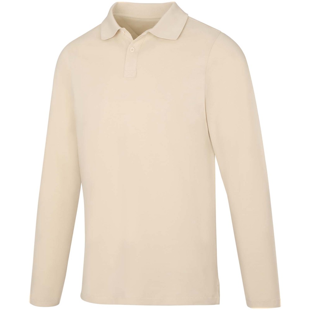 Calgary 180 g/m² herenpolo met lange mouwen - Zandsteen