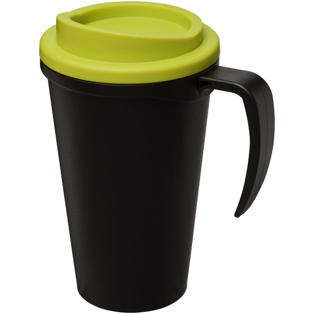 Americano® grande 350 ml geïsoleerde beker - Zwart, Lime