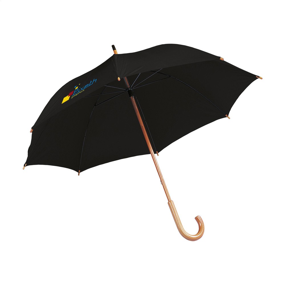 BusinessClass paraplu 23 inch - zwart (± PMS Black)