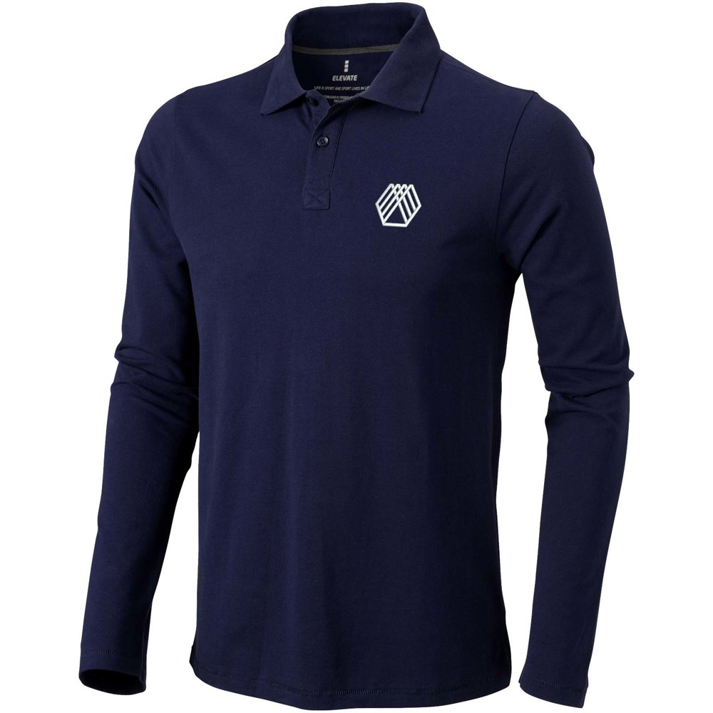 Calgary 180 g/m² herenpolo met lange mouwen