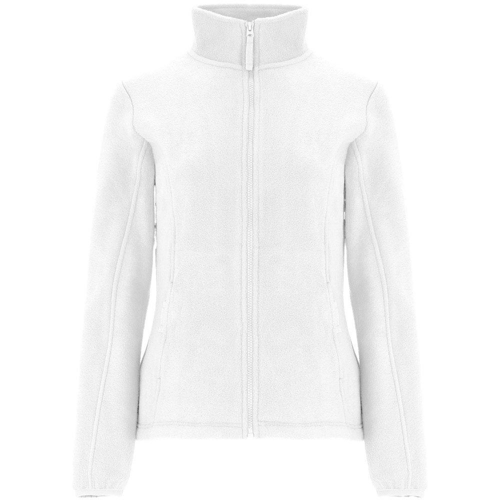 Artic fleece damesjack met volledige rits - Wit