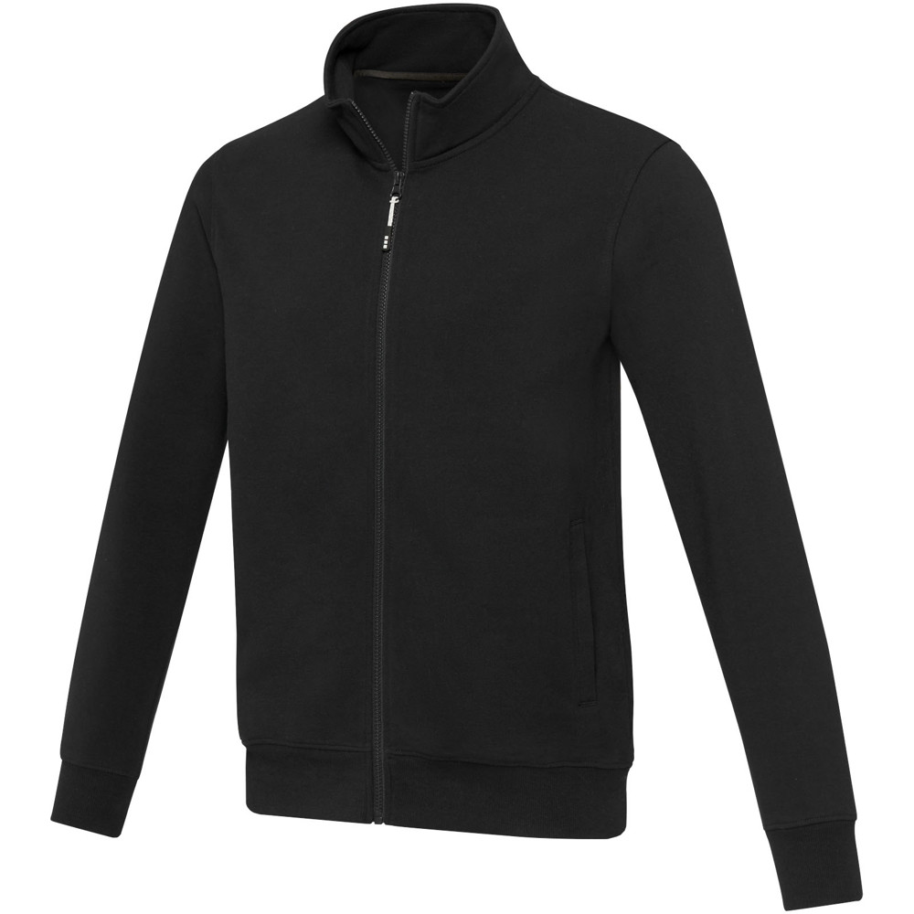 Galena 320 g/m² unisex Aware™ gerecyclede trui met volledige rits - Zwart