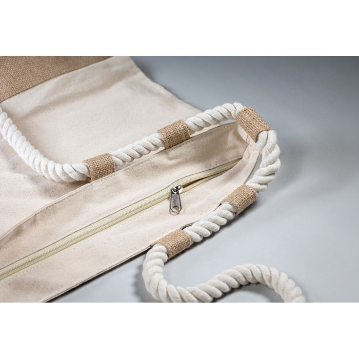 MAKENKE - Strandtas canvas/jute
