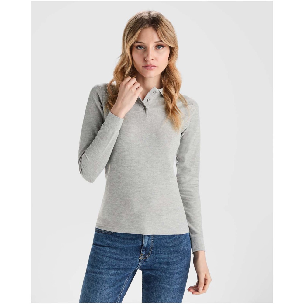 Estrella 220 g/m² damespolo met lange mouwen