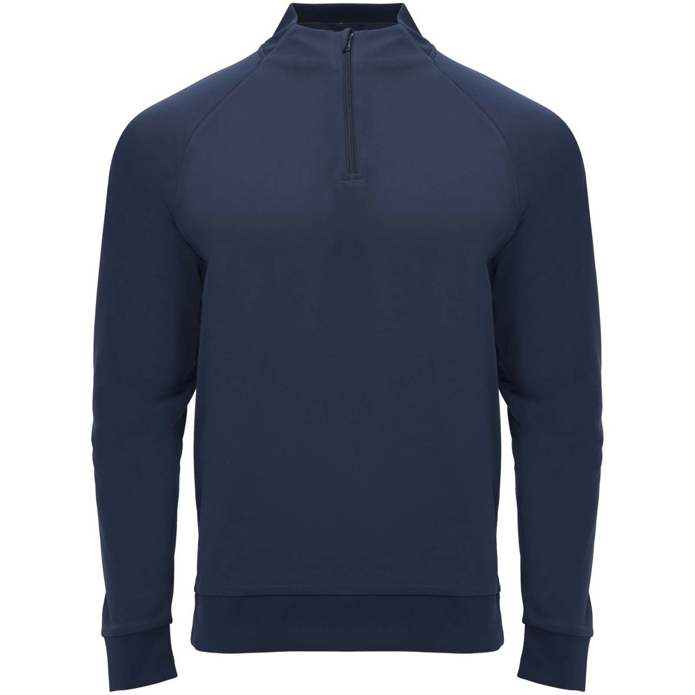 Epiro 200 g/m² sweatshirt met lange mouwen en kwartrits voor kinderen - Marineblauw