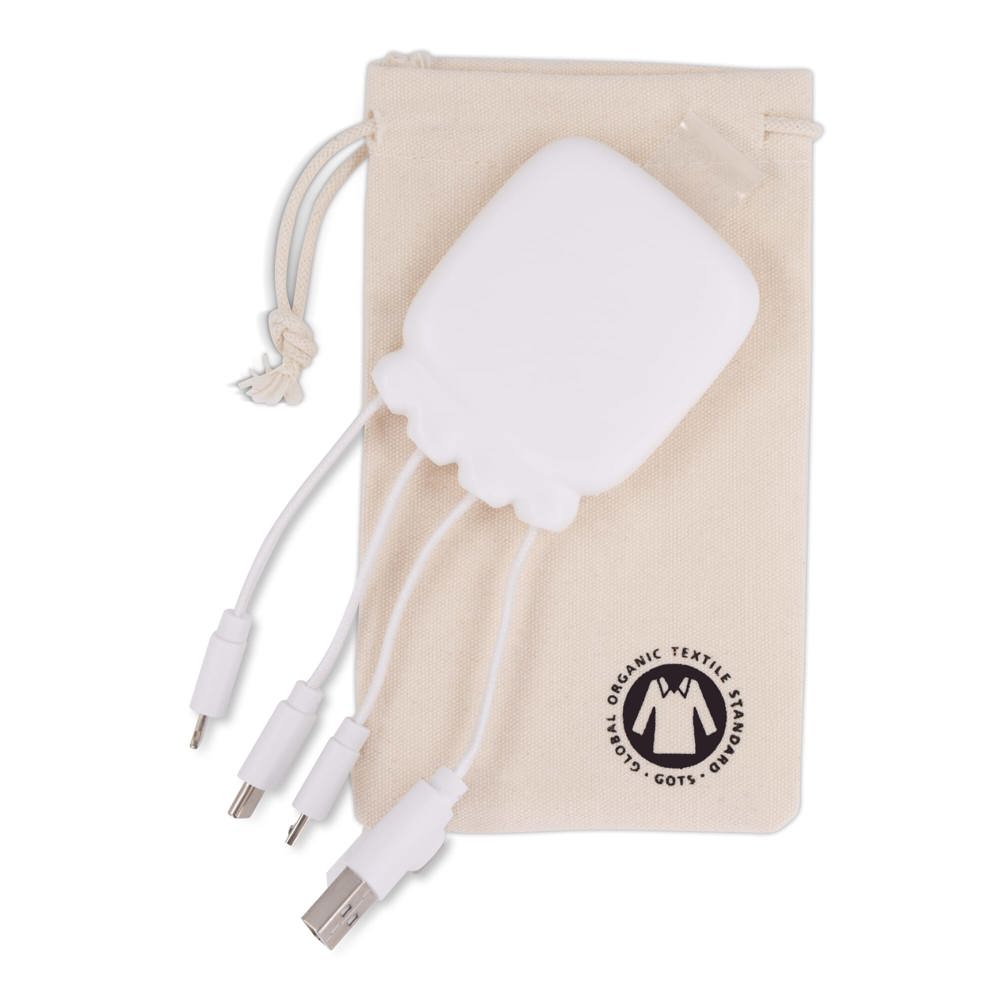 3192 | Xoopar Octopus Gamma 2 Powerbank met Bio Oplaadkabel 3000mAh 