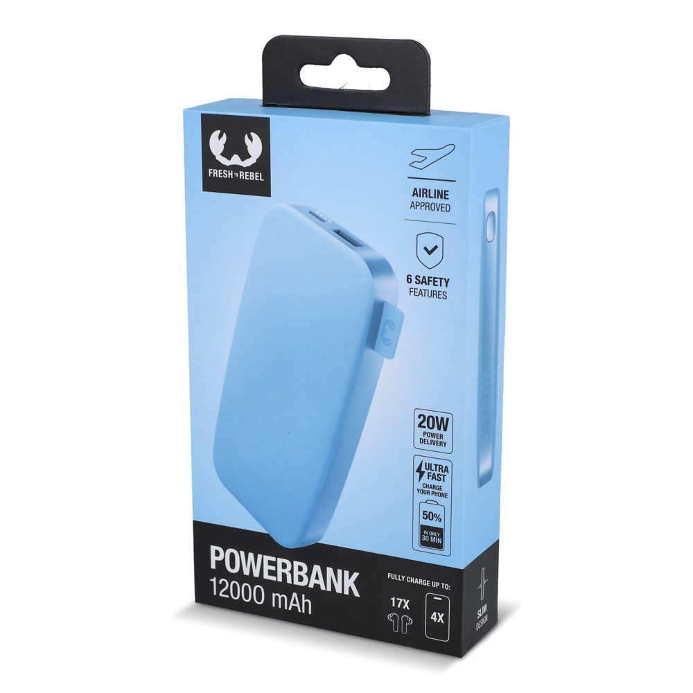 2PB12100 | Fresh 'n Rebel Powerbank 12000 mAh USB-C Fast Charging 20W