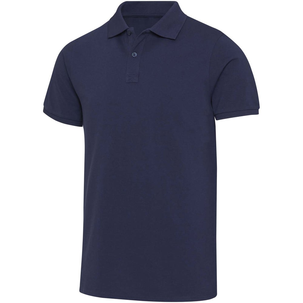 Beryl 220 g/m² unisex OCS gecertificeerde organische gerecyclede polo met korte mouwen - Marineblauw