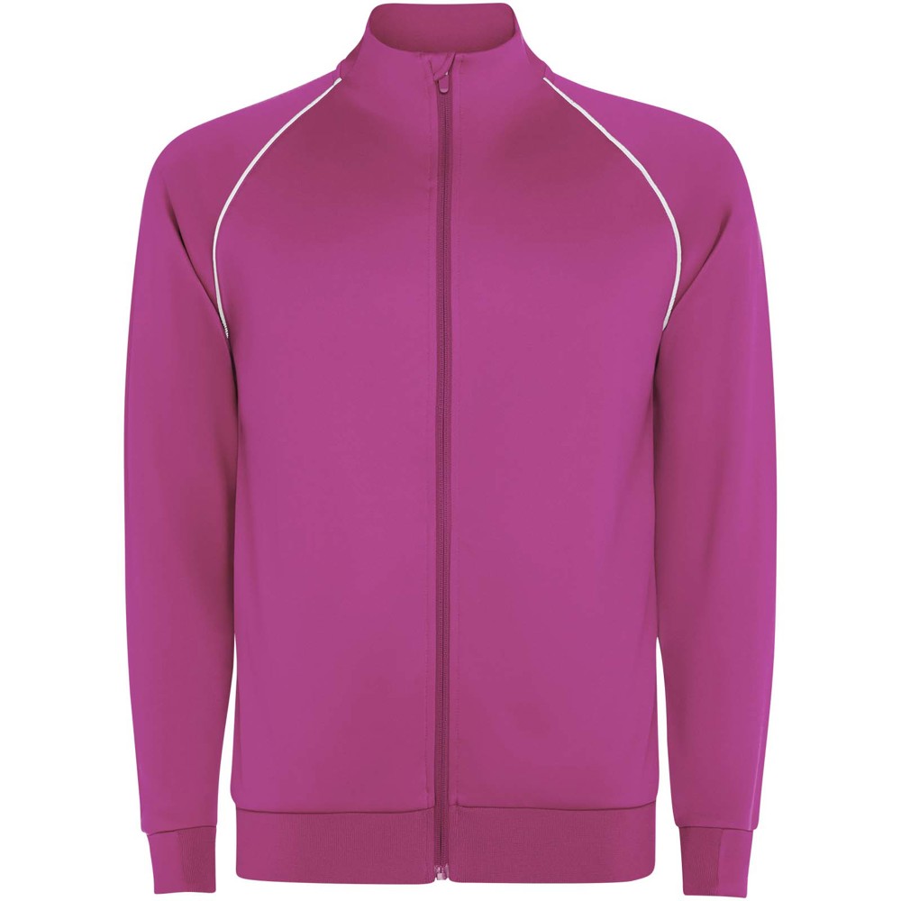 Valier herensweatshirt met doorlopende rits - Roze fluor