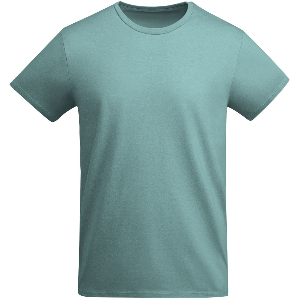 Breda 175 g/m² biologisch katoenen herenshirt met korte mouwen - Stoffig blauw