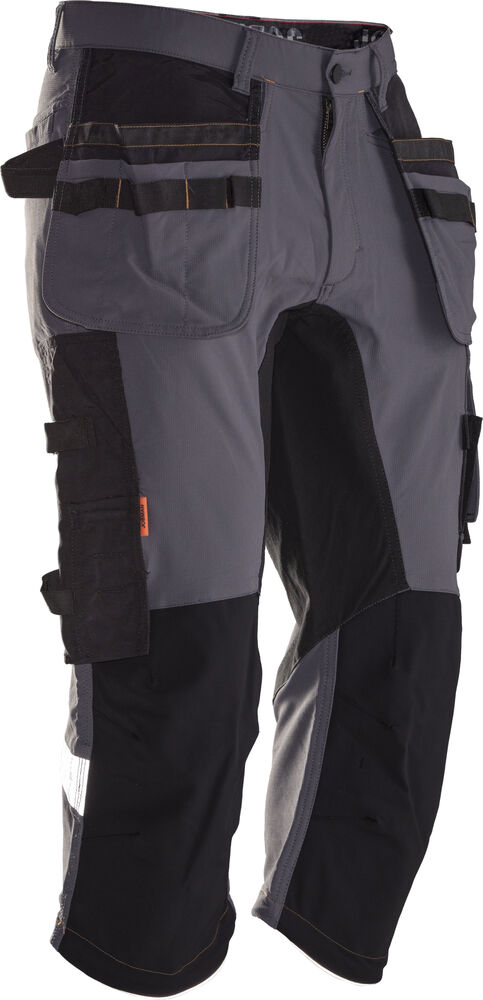 Jobman - 2195 Stretch Long Shorts HP Donkergrijs/Zwart C44