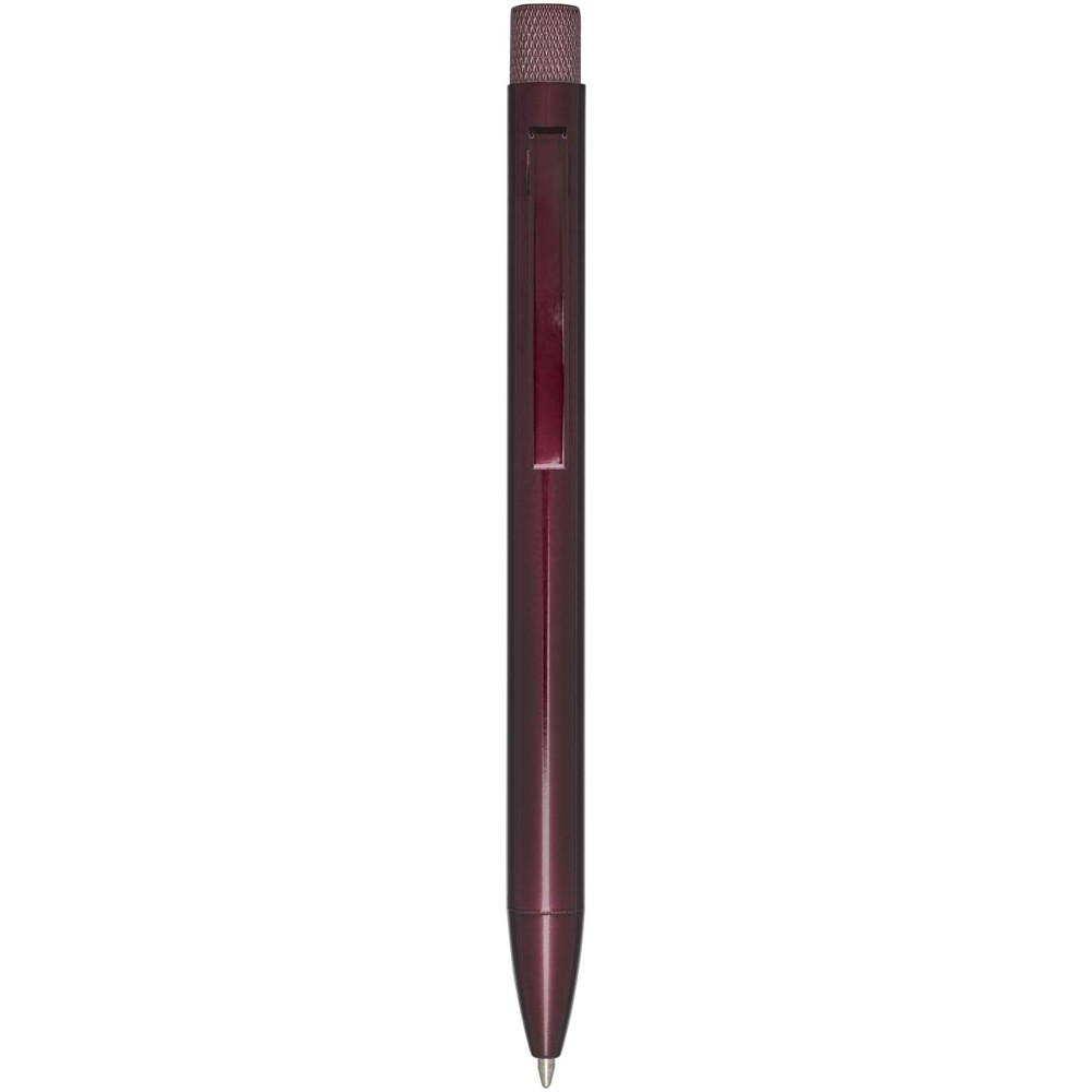 Beatriz balpen van gerecycled messing (zwarte inkt) - Bordeaux rood