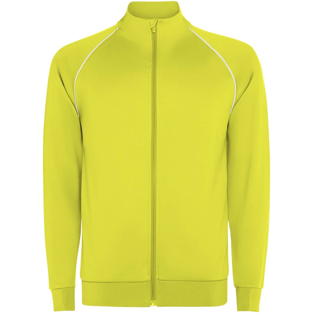 Valier-sweatshirt voor kinderen met doorlopende rits - Fluorgeel