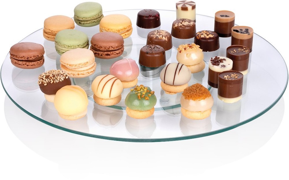 ALPINA Rotating Cake Plate Glass Ø32.2cm- Wit