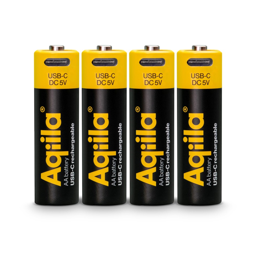 Aqiila Oplaadbare USB-C Batterijen AA 2000mAh 4-pack