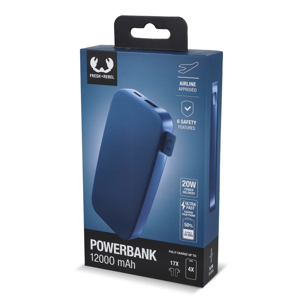 2PB12100 | Fresh 'n Rebel Powerbank 12000 mAh USB-C Fast Charging 20W