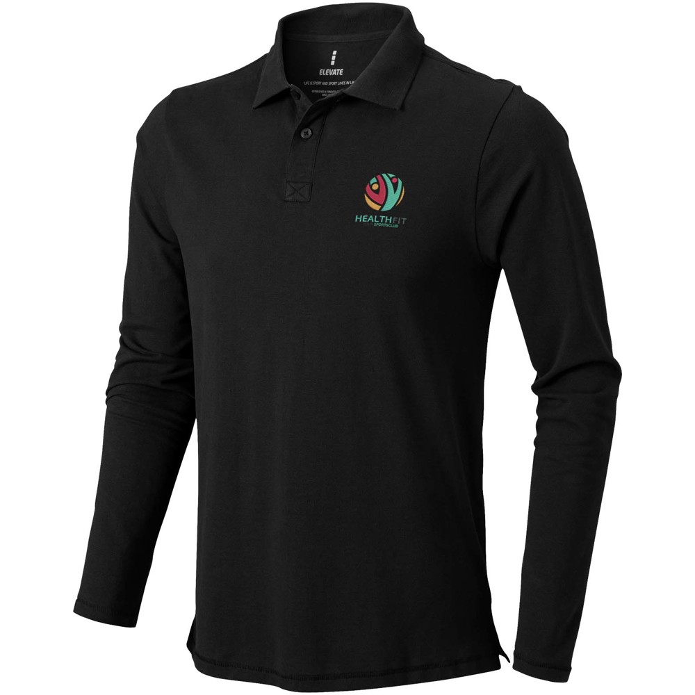 Calgary 180 g/m² herenpolo met lange mouwen