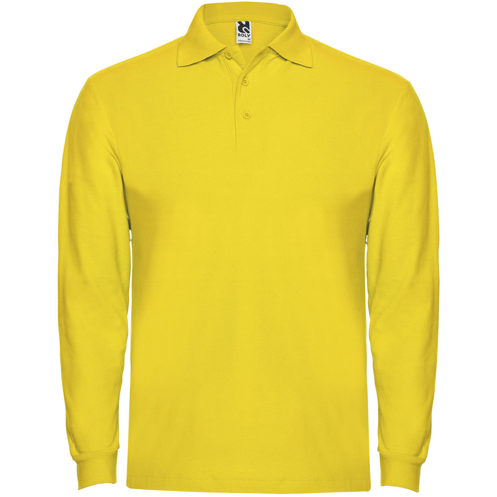 Estrella 220 g/m² herenpolo met lange mouwen - Geel