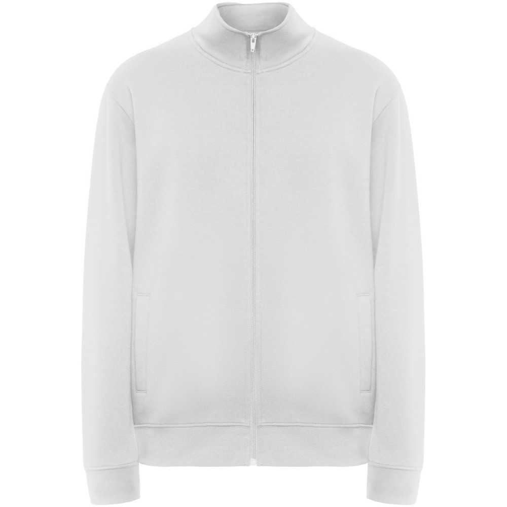 Ulan 280 g/m² unisex sweater met volledige rits - Wit