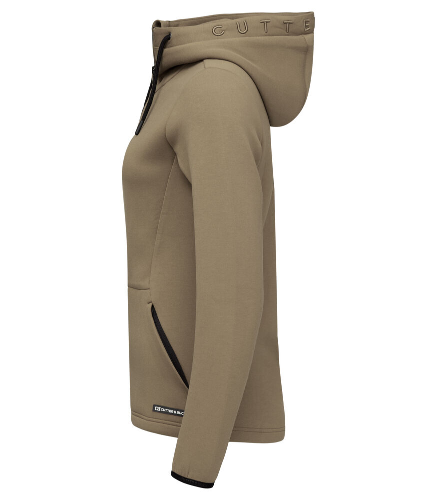 Cutter & Buck - Pemberton Hood FZ Dames Khaki XS