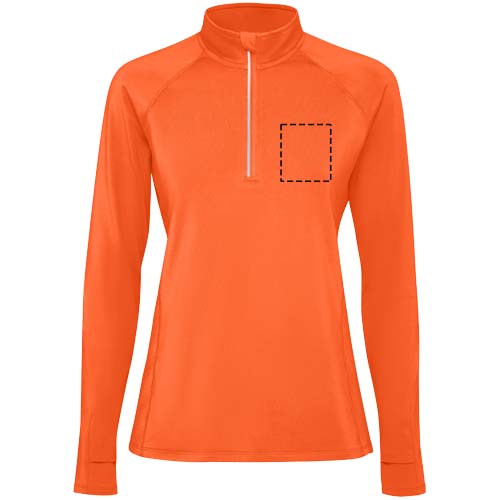 Estambul 200 g/m² damessweater met lange mouwen en halve rits